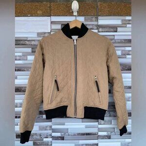 Wood Wood Hazel Bomber Jacket - Sand/Black small